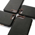 Wholesale iPhone 8 / 7 Cool Striped Armor PU Leather Case (Black Brown)